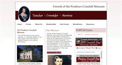 Desktop Screenshot of friendsofprudencecrandallmuseum.org